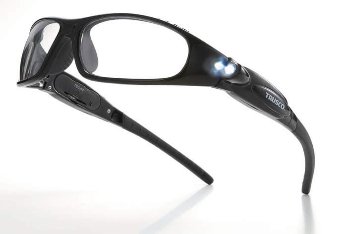 TRUSCO LED Safety Glasses TSG-02 / トラスコ LEDライト付セーフティグラス TSG-02